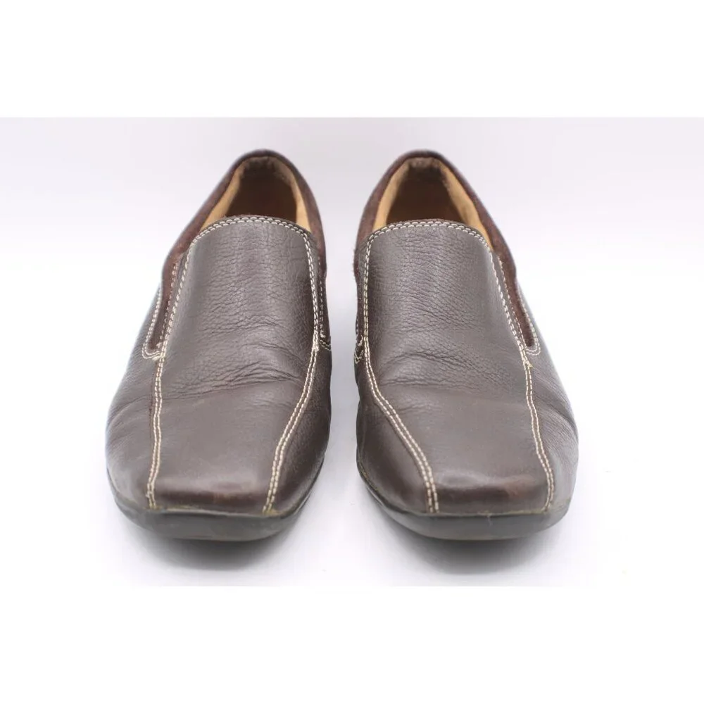 Natural Soul By Naturalizer Loafers Favor Size 9M Brown Leather Slip-On Shoes